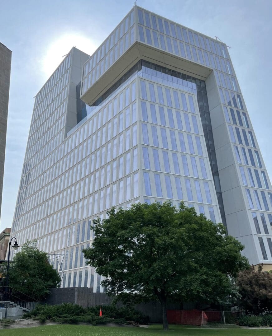 Exterior view of the Schwartz Reisman Innovation Centre in Toronto