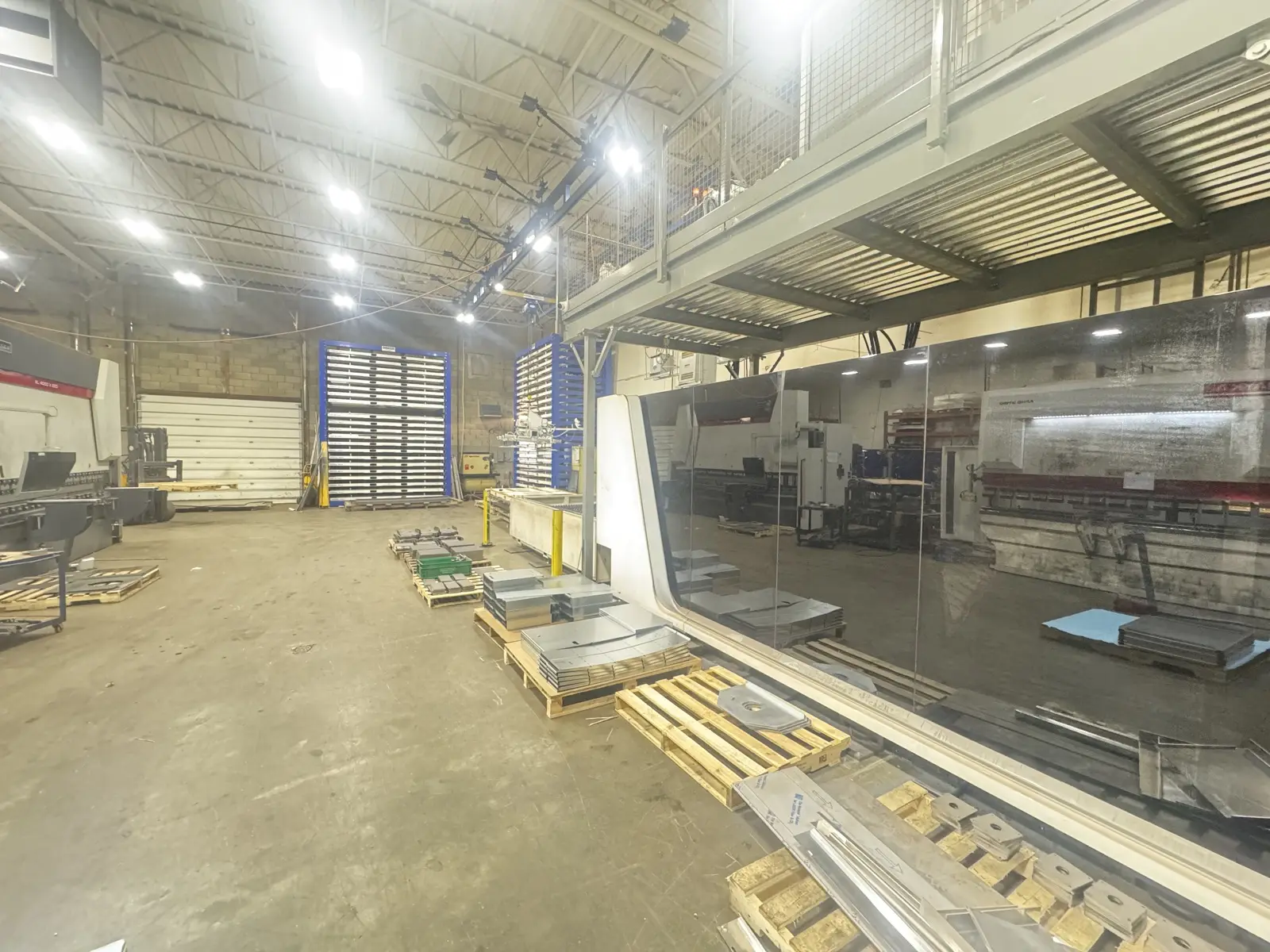 Canadian Metal Fabricators facility - laser cutting in action